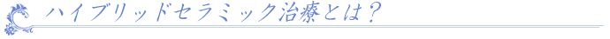 ハイブリッドセラミック治療とは?