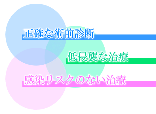 『正確な術前診断』『低侵襲な治療』『感染リスクのない治療』